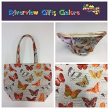 Large Tote Bag - Orange Butterfly